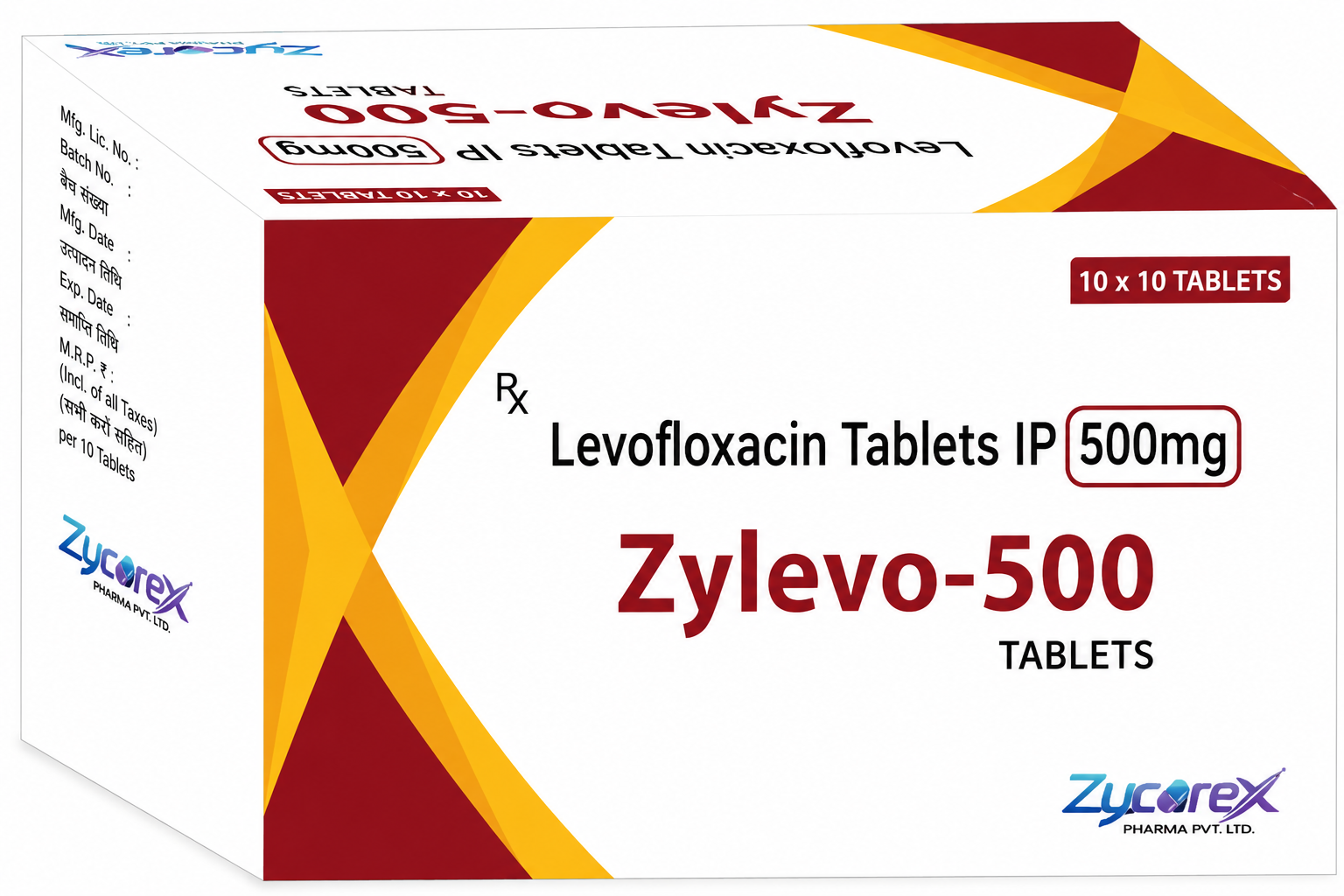 Zylevo-500 Tablet Box